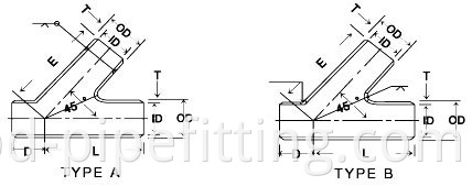 lateral tee drawing